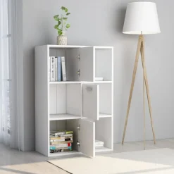 vidaXL Armario de almacenamiento madera contrachapada 60x29,5x90 cm Blanco New
