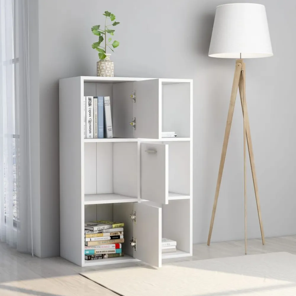 vidaXL Armario de almacenamiento madera contrachapada 60x29,5x90 cm Blanco New
