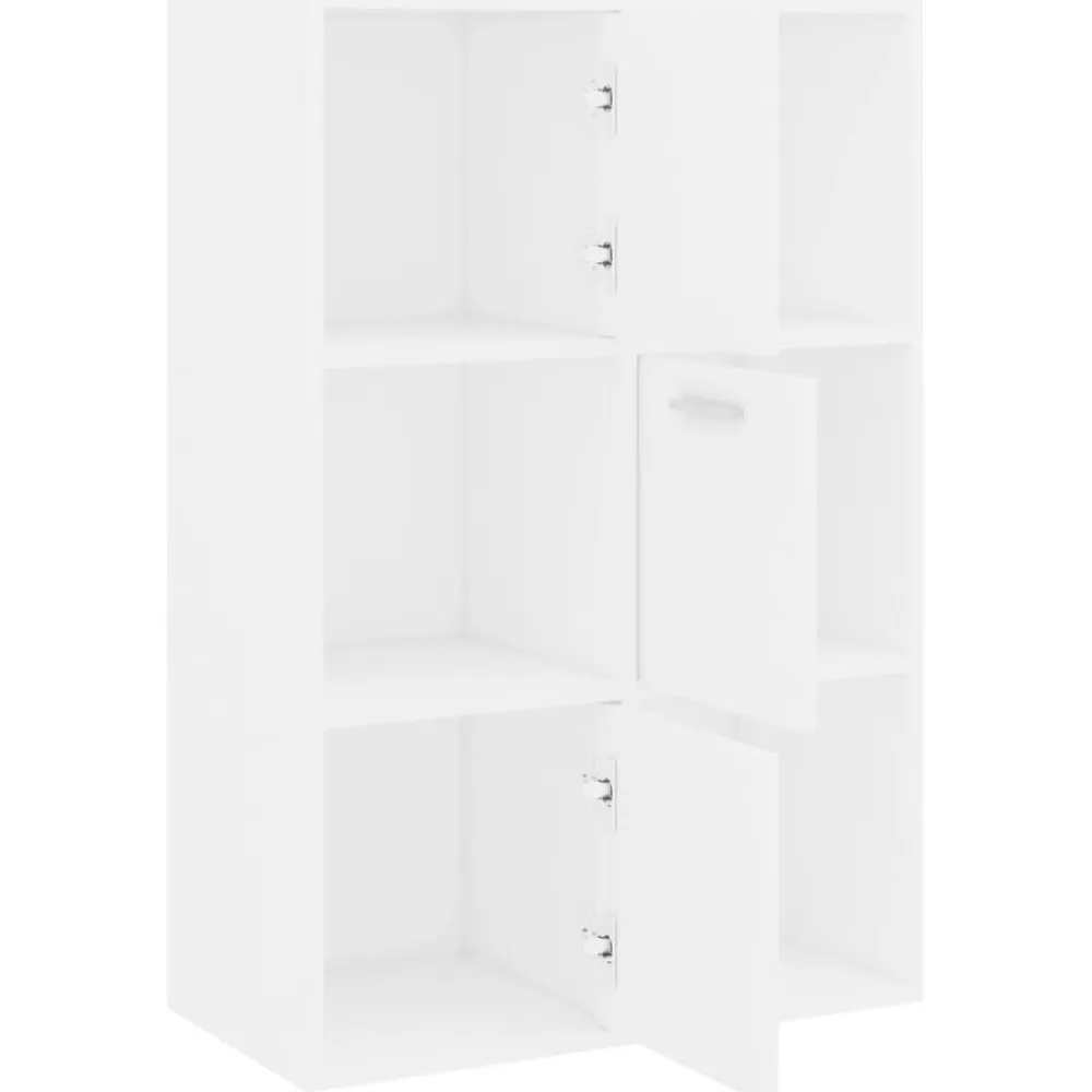 vidaXL Armario de almacenamiento madera contrachapada 60x29,5x90 cm Blanco New
