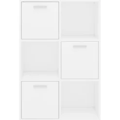 vidaXL Armario de almacenamiento madera contrachapada 60x29,5x90 cm Blanco New