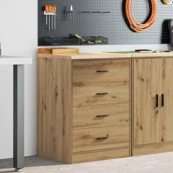 vidaXL Armario de almacenamiento para garaje Roble Artesano 60x51x85cm artisian oak Sale