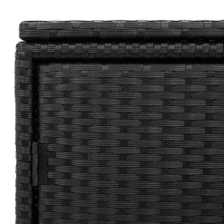 vidaXL Armario de almacenaje de jardín ratán PE 110x55x60,5 cm Negro Hot