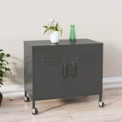 vidaXL Armario de almacenamiento acero gris 60x35x56 cm Antracita Clearance