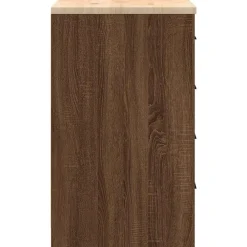vidaXL Almacenamiento Industrial-Armario de almacenamiento para garaje roble marrón 60x51x85 cm
