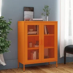 vidaXL Armario de almacenamiento acero 80x35x101,5 cm Naranja Best