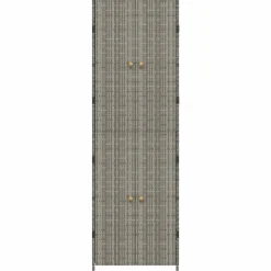 vidaXL Armario de almacenaje de jardín ratán PE 59x40x180 cm Gris