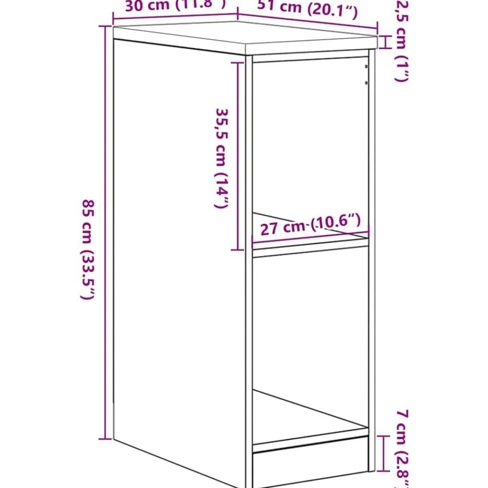 vidaXL Armario de almacenamiento para garaje Roble Sonoma 30x51x85 cm Gris hormigón Hot