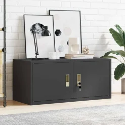 vidaXL Armario de almacenamiento 90 x 40 x 40 cm Acero Negro Best