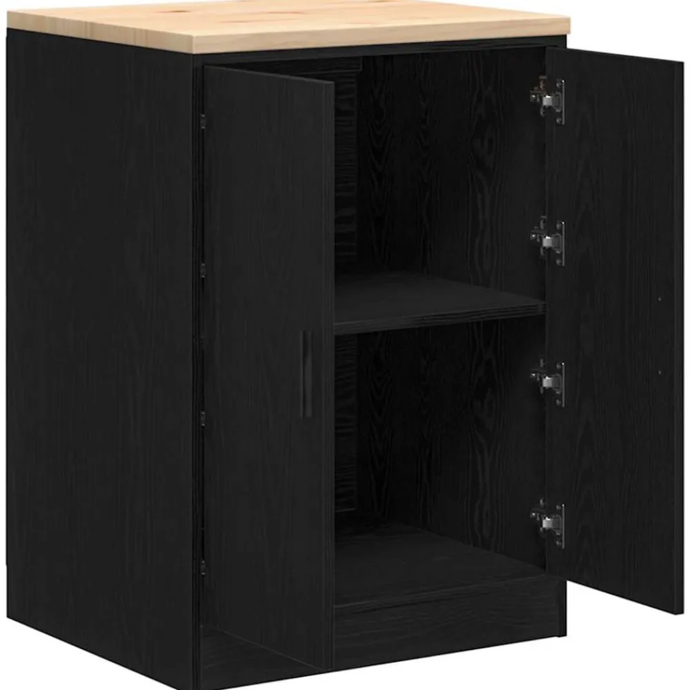 vidaXL Armario de almacenamiento para garaje 60x51x85 cm Negro Discount