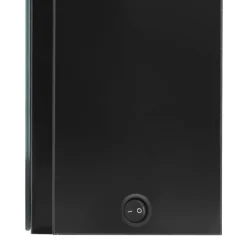 vidaXL Armario de baño con espejo LED negro brillante 80x12x68 cm Negro brillo Hot