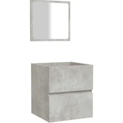 vidaXL Armario de baño con espejo madera de ingeniería gris hormigón Gris hormig&oacute;n Best