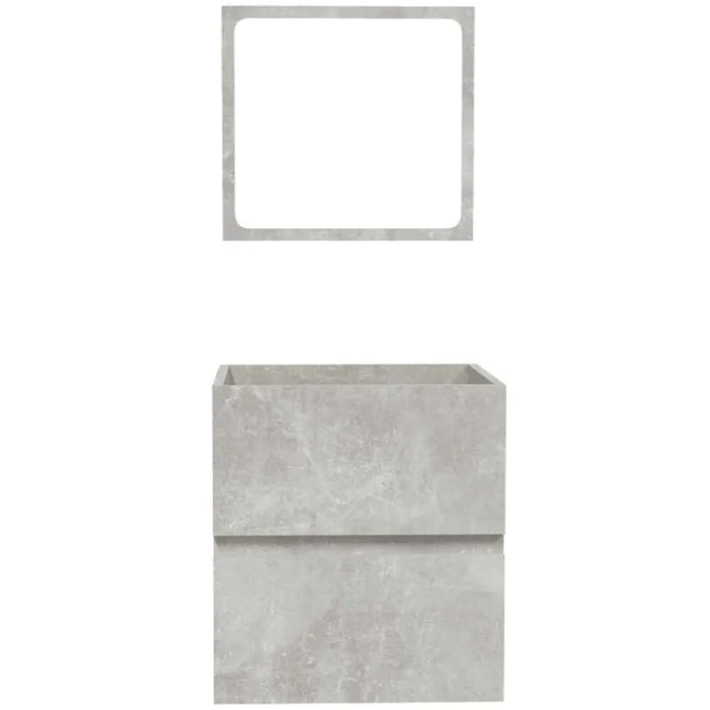 vidaXL Armario de baño con espejo madera de ingeniería gris hormigón Gris hormigón Best