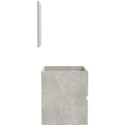 vidaXL Armario de baño con espejo madera de ingeniería gris hormigón Gris hormigón Best
