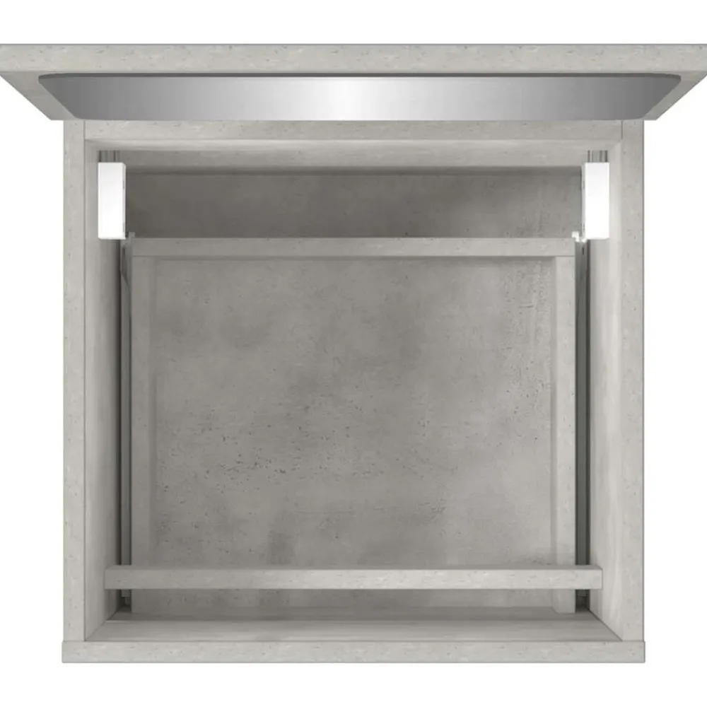 vidaXL Armario de baño con espejo madera de ingeniería gris hormigón Gris hormigón Best
