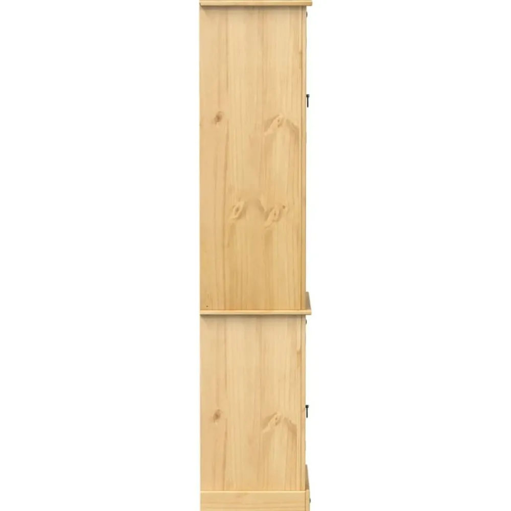 vidaXL Armario de baño «Corona» madera maciza de pino 50x40x185 cm Cera de miel Hot