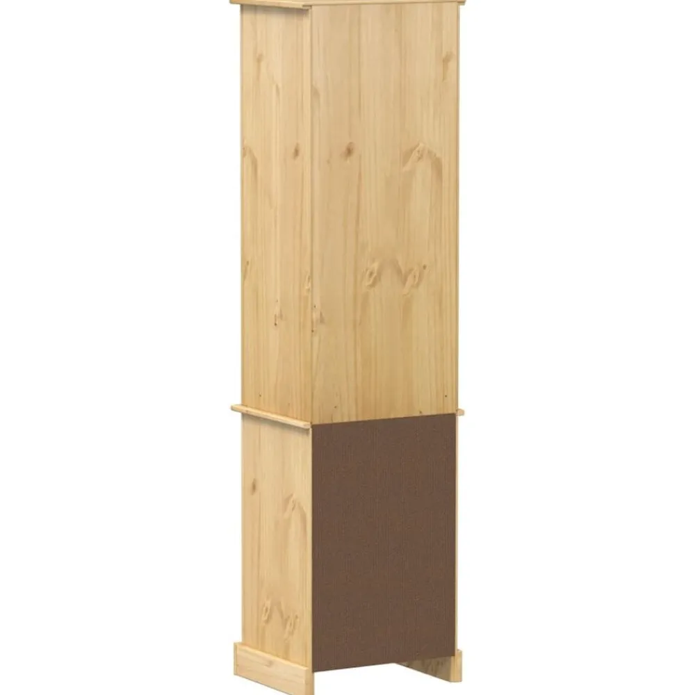 vidaXL Armario de baño «Corona» madera maciza de pino 50x40x185 cm Cera de miel Hot