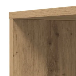 vidaXL Armarios Y Almacenamiento-Armario de baño estrecho con ruedas madera roble artisian