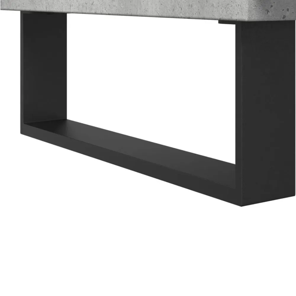 vidaXL Armario de baño madera contrachapada gris hormigón 30x30x190 cm Gris hormigón Outlet