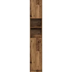 vidaXL Armario de baño madera de ingeniería madera vieja 32x25,5x190cm Madera antigua