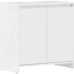 vidaXL Armario de baño madera contrachapada blanco brillo 60x33x61 cm Blanco brillante Hot