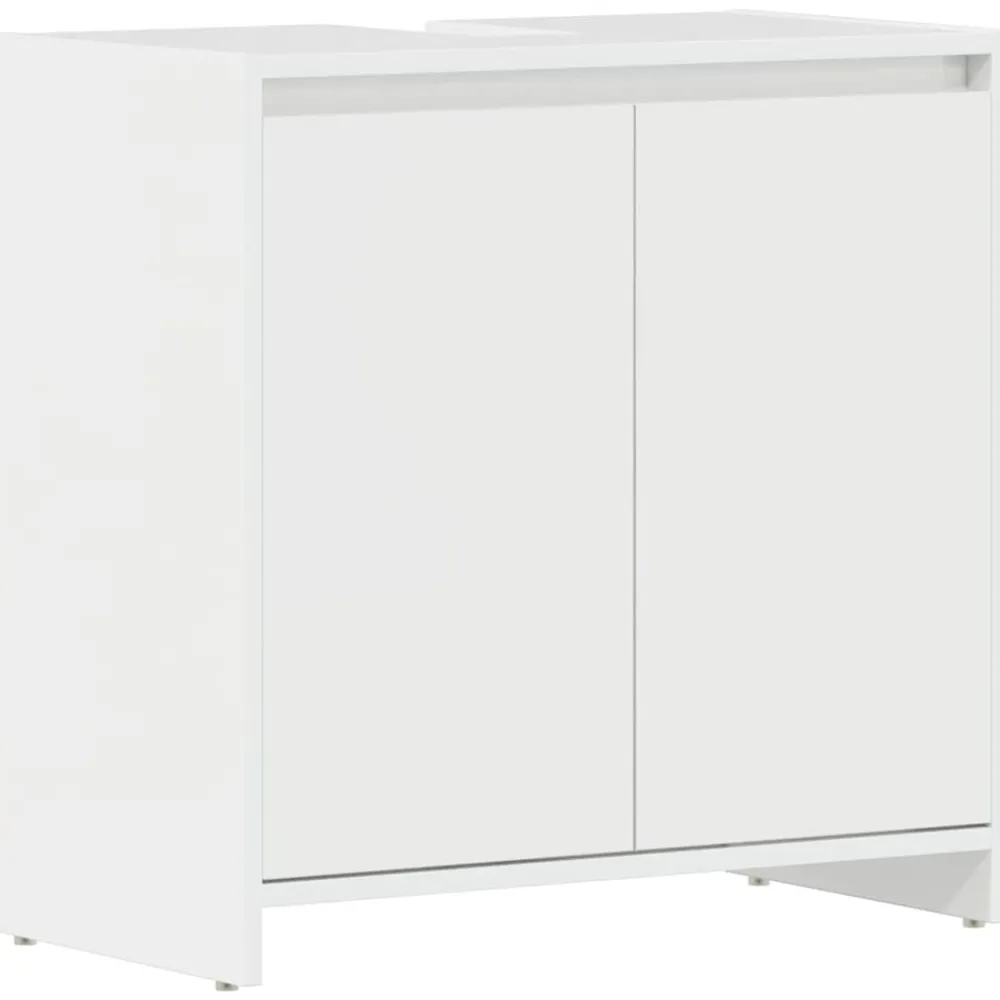 vidaXL Armario de baño madera contrachapada blanco brillo 60x33x61 cm Blanco brillante Hot