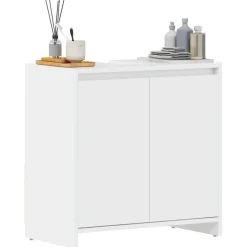 vidaXL Armario de baño madera contrachapada blanco brillo 60x33x61 cm Blanco brillante Hot