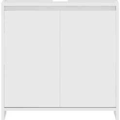 vidaXL Armario de baño madera contrachapada blanco brillo 60x33x61 cm Blanco brillante Hot
