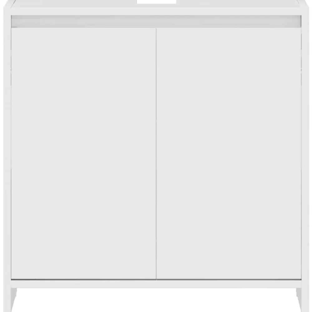 vidaXL Armario de baño madera contrachapada blanco brillo 60x33x61 cm Blanco brillante Hot
