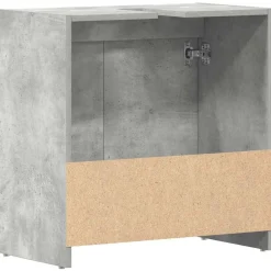 vidaXL Armario de baño madera contrachapada gris hormigón 60x33x61 cm Gris hormigón Sale