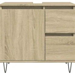 vidaXL Armario de baño madera contrachapada 65x33x60 cm Roble Sonoma Sale