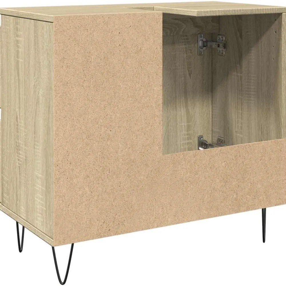 vidaXL Armario de baño madera contrachapada 65x33x60 cm Roble Sonoma Sale