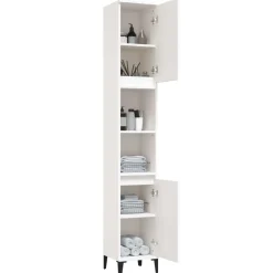 vidaXL Armarios Y Almacenamiento-Armario de baño madera contrachapada 30x30x190 cm