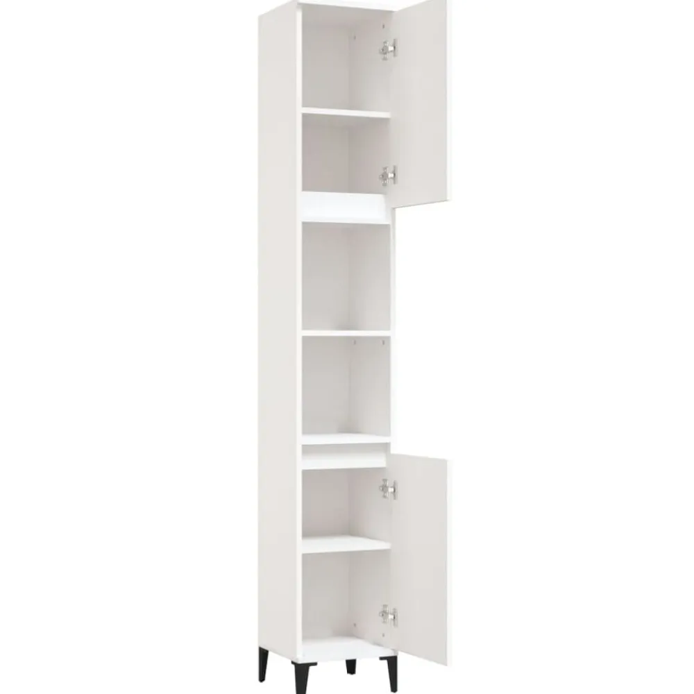 vidaXL Armarios Y Almacenamiento-Armario de baño madera contrachapada 30x30x190 cm