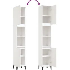 vidaXL Armarios Y Almacenamiento-Armario de baño madera contrachapada 30x30x190 cm