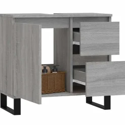 vidaXL Conjuntos De Muebles-Armario de baño madera contrachapada 65x33x60 cm