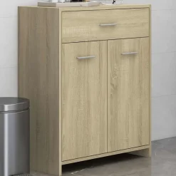 vidaXL Conjuntos De Muebles-Armario de baño madera contrachapada 60x33x80 cm