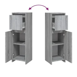 vidaXL Conjuntos De Muebles-Armario de baño madera contrachapada 30x30x95 cm