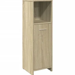 vidaXL Armario de baño madera contrachapada color roble 30x30x95 cm Roble Sonoma Best