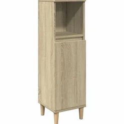vidaXL Armarios Y Almacenamiento-Armario de baño madera contrachapada 30x30x100 cm