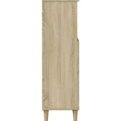 vidaXL Armarios Y Almacenamiento-Armario de baño madera contrachapada 30x30x100 cm
