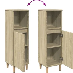 vidaXL Armarios Y Almacenamiento-Armario de baño madera contrachapada 30x30x100 cm