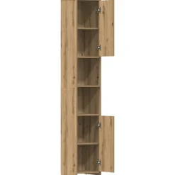 vidaXL Conjuntos De Muebles-Armario de baño madera ingeniería roble artisan 30x30x183,5 cm