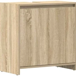 vidaXL Armario de baño madera contrachapada color roble 60x33x61 cm Roble Sonoma Sale