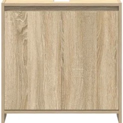 vidaXL Armario de baño madera contrachapada color roble 60x33x61 cm Roble Sonoma Sale