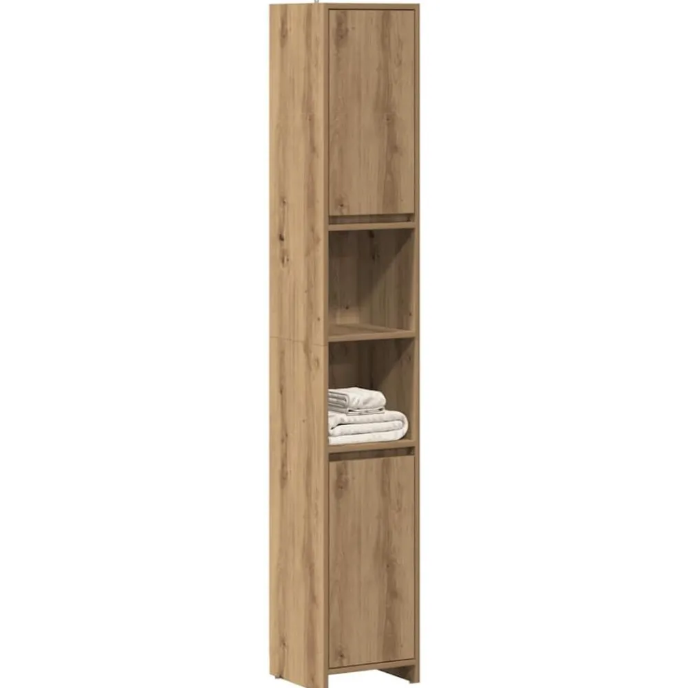 vidaXL Conjuntos De Muebles-Armario de baño madera ingeniería 30x30x183,5 cm