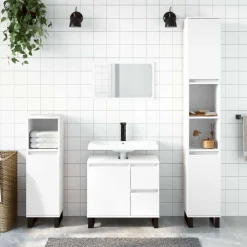 vidaXL Conjuntos De Muebles-Armario de baño madera contrachapada 65x33x60 cm