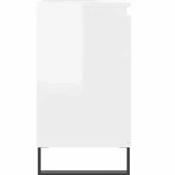 vidaXL Armario de baño madera de ingeniería blanco brillo 58x33x60 cm Blanco brillante Best