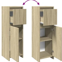 vidaXL Armario de baño madera contrachapada color roble 30x30x95 cm Roble Sonoma Hot