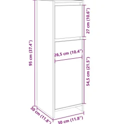 vidaXL Armario de baño madera contrachapada color roble 30x30x95 cm Roble Sonoma Hot