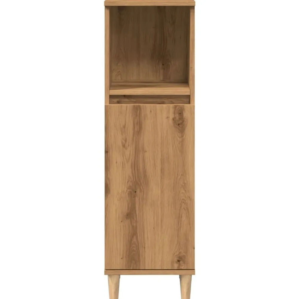 vidaXL Armario de baño madera de ingeniería 30x30x100 cm Roble artisan Clearance